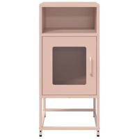 Nachtkastje 36x39x78 cm koudgewalst staal roze - thumbnail