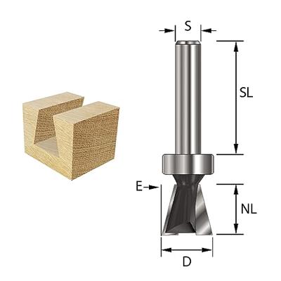 ENT Zwaluwstaartfrees HM 14 graden A12mm, Met kogellager aan kolf kolf 8mm - 7916200 - thumbnail