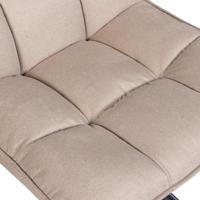 WOOOD Draaifauteuil 'Jouke' Geweven, kleur Zand - thumbnail
