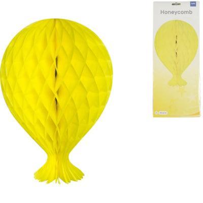 Folat honeycomb ballon geel 37 cm | 36 stuks