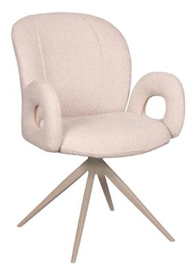 LABEL51 Eetkamerstoel Neo - Naturel - Boucle - Taupe Frame