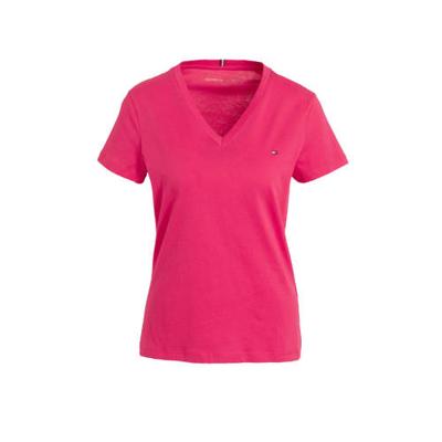 Tommy Hilfiger T-shirt van biologisch katoen fuchsia Tommy Hilfiger T-shirt van biologisch katoen fuchsia