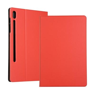 Voltage elastische textuur horizontale Flip lederen case voor Galaxy tab S6 T860 met houder (rood)