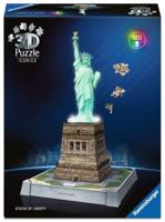 Ravensburger 3d puzzel iconics vrijheidsbeeld - met licht - 128st. - thumbnail