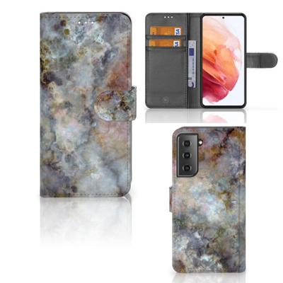 Samsung Galaxy S21 | Bookcase | Marmer Grijs
