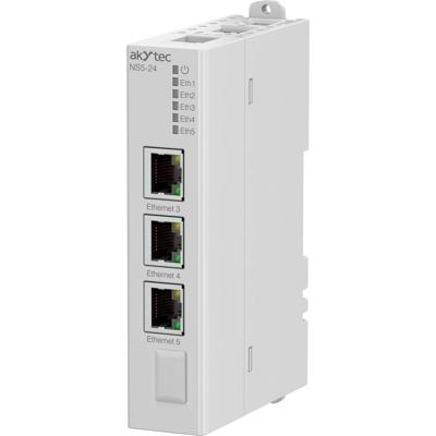 akYtec NS5-24 148567 PLC-Industrial Ethernet Switch 24 V/DC