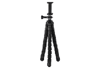 Hama Tripod 1/4 inch Werkhoogte: 9 - 26 cm Zwart Voor smartphones en GoPro - thumbnail