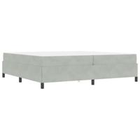 Bedframe Lichtgrijs, grijs en wit 200 x 200 cm Fluweel - thumbnail