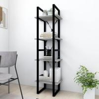 Boekenkast 4-laags 40x30x140 cm bewerkt hout grijs sonoma eiken - thumbnail