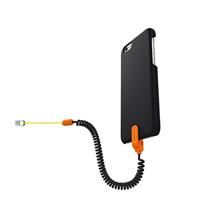 Kenu Highline flexibele veiligheidskabel met lus en beschermetui voor Apple iPhone 6, für iPhone 6, zwart - thumbnail