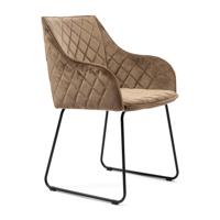 Rivièra Maison Eetkamerstoel 'Frisco Drive' Velvet III, kleur Golden Mink - thumbnail