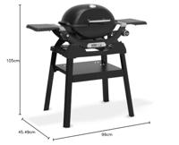 Weber Q1200N gasbarbecue met onderstel - 2,94 kW - 1 roestvrijstalen brander - piëzo-ontsteking - zwart - thumbnail