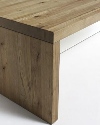 Kave Home Salontafel 'Tulsi' Eiken / glas, 120 x 70cm