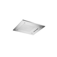 Hotbath Mate inbouwhoofddouche vierkant 50x50cm met cascade en spray nikkel geborsteld M145GN - thumbnail