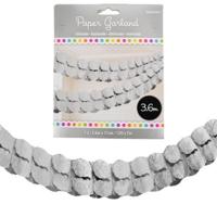 Amscan Feest slinger papier zilverkleurig 360 cm | 36 stuks - thumbnail