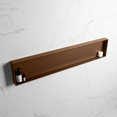 MONDIAZ EASY Nis 149,5x29,5cm in solid surface kleur Rust | Rust. 1 vak geschikt voor in- of opbouw