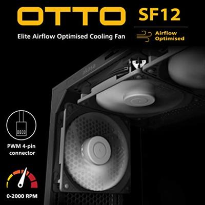 Akasa OTTO SF12 Computer behuizing Ventilator 12 cm Zwart, Grijs 1 stuk(s)