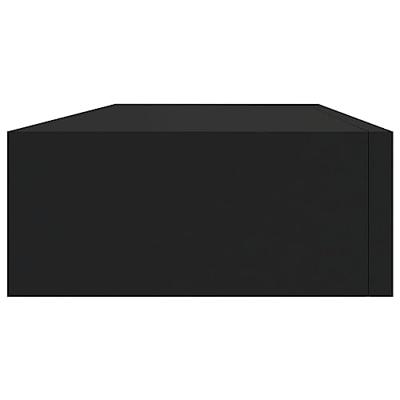 Wandschap met lade 60x23,5x10 cm MDF zwart Wandschap met lade 60x23,5x10 cm MDF zwart