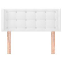 Hoofdbord met randen 103x16x78/88 cm kunstleer wit - thumbnail