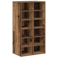 VidaXL Schoenenrek 54x34x100,5 cm bewerkt hout oud houtkleurig - thumbnail