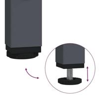 Dressoir 101,5x39x73,5 cm koudgewalst staal antracietkleurig - thumbnail