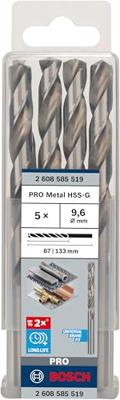 Bosch Accessoires Metaalboren HSS-G, Standard 9,6 x 87 x 133 mm 5st - 2608585519 Bosch Accessoires Metaalboren HSS-G, Standard 9,6 x 87 x 133 mm 5st - 2608585519