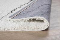 Boho&me Vierkant hoogpolig vloerkleed ruit Artisan - wit|zwart - - thumbnail