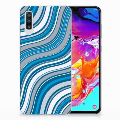 Samsung Galaxy A70 | TPU bumper | Waves Blue