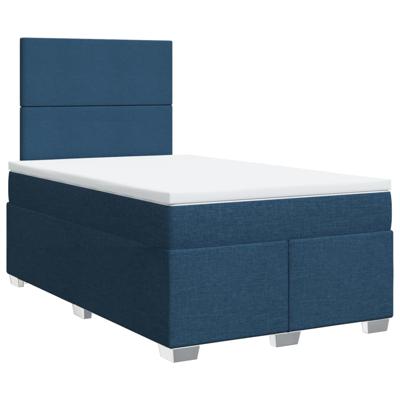 Boxspring met matras stof blauw 80x200 cm - thumbnail