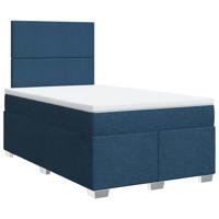 Boxspring met matras stof blauw 140x200 cm - thumbnail