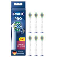 Borstel vervanger Oral-B Pro Wit 6 Stuks - thumbnail