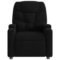 Fauteuil verstelbaar stof zwart - thumbnail