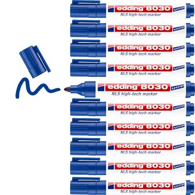 Viltstift edding 8030 nls high-tech 1.5-3mm blauw | 10 stuks