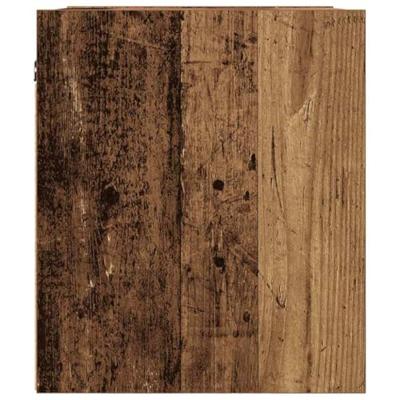 Nachtkastjes wandgemonteerd 2 st 38x34x40 cm oud houtkleurig