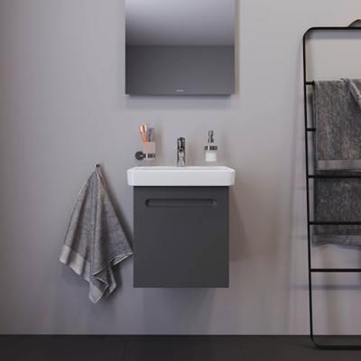 Wastafelonderkast Duravit No.1 Met 1 Deur Links 44x38.6x47.8cm Met Geïntegreerde Greep Mat Grafiet