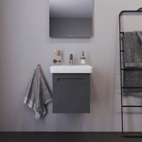 Wastafelkast Duravit No.1 Met 1 Deur Rechts 44x38.6x47.8cm Met Geïntegreerde Greep Mat Grafiet - thumbnail