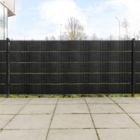 Balkonschermen 10 st 255x19 cm poly rattan zwart - thumbnail