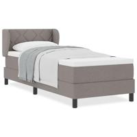 Boxspringbed met matras met matras Taupe 80 x 200 cm Stof - thumbnail