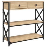 Wandtafel 75x28x75 cm bewerkt hout sonoma eikenkleurig - thumbnail