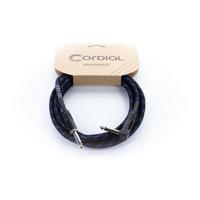 Cordial 14780 Jackplug Instrumenten Aansluitkabel [1x Jackplug male 6,3 mm (mono) - 1x Jackplug male 6,3 mm (mono)] 3 m Zwart, Blauw Textielmantel - thumbnail
