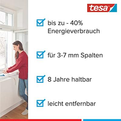 tesa D-Profil 05389-00000-00 Afdichtingstape tesamoll Wit (l x b) 25 m x 9 mm 25 m