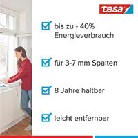 Tesa Tochtband - d profiel - 6m x 3-7mm - wit - thumbnail