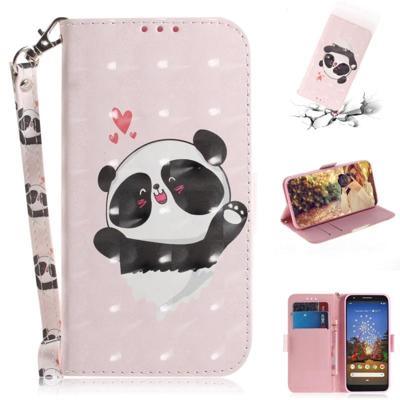 3D schilderij liefde Bear patroon gekleurde tekening horizontale Flip lederen case voor Google pixel 3a XL met houder & kaartsleuven & portemonnee