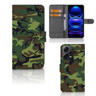 Xiaomi Poco X5 Pro | Note 12 Pro 5G | Telefoon Hoesje | Army Dark | Portemonnee hoesje