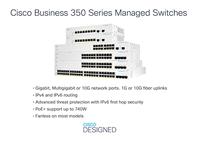 Cisco Business CBS350-24XT Managed Switch | 24 10GE-poorten | 4x10G-SFP+ gedeeld | beperkte levenslange garantie voor hardware (CBS350-24XT-EU) - thumbnail
