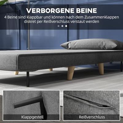 HOMCOM Slaapstoel (Breedte 94 cm, Donkergrijs) HOMCOM Slaapstoel (Breedte 94 cm, Donkergrijs)