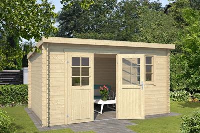 Outdoor Life Amira Blokhut 400x295 cm 28 mm vuren blank Outdoor Life Amira Blokhut 400x295 cm 28 mm vuren blank