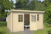 Outdoor Life Amira Blokhut 400x295 cm 28 mm vuren blank- Lessenaarsdak- Onbehandeld vurenhout- Outdoor Life - thumbnail