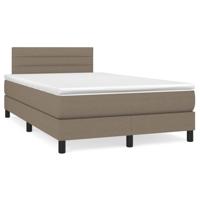 Boxspring met matras stof taupe 120x190 cm - thumbnail
