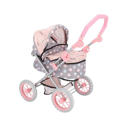 Poppenwagen 65x35.5x75 cm Grijs/Roze Poppenwagen 65x35.5x75 cm Grijs/Roze